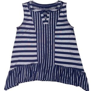 Ava James Striped Handkerchief Tank